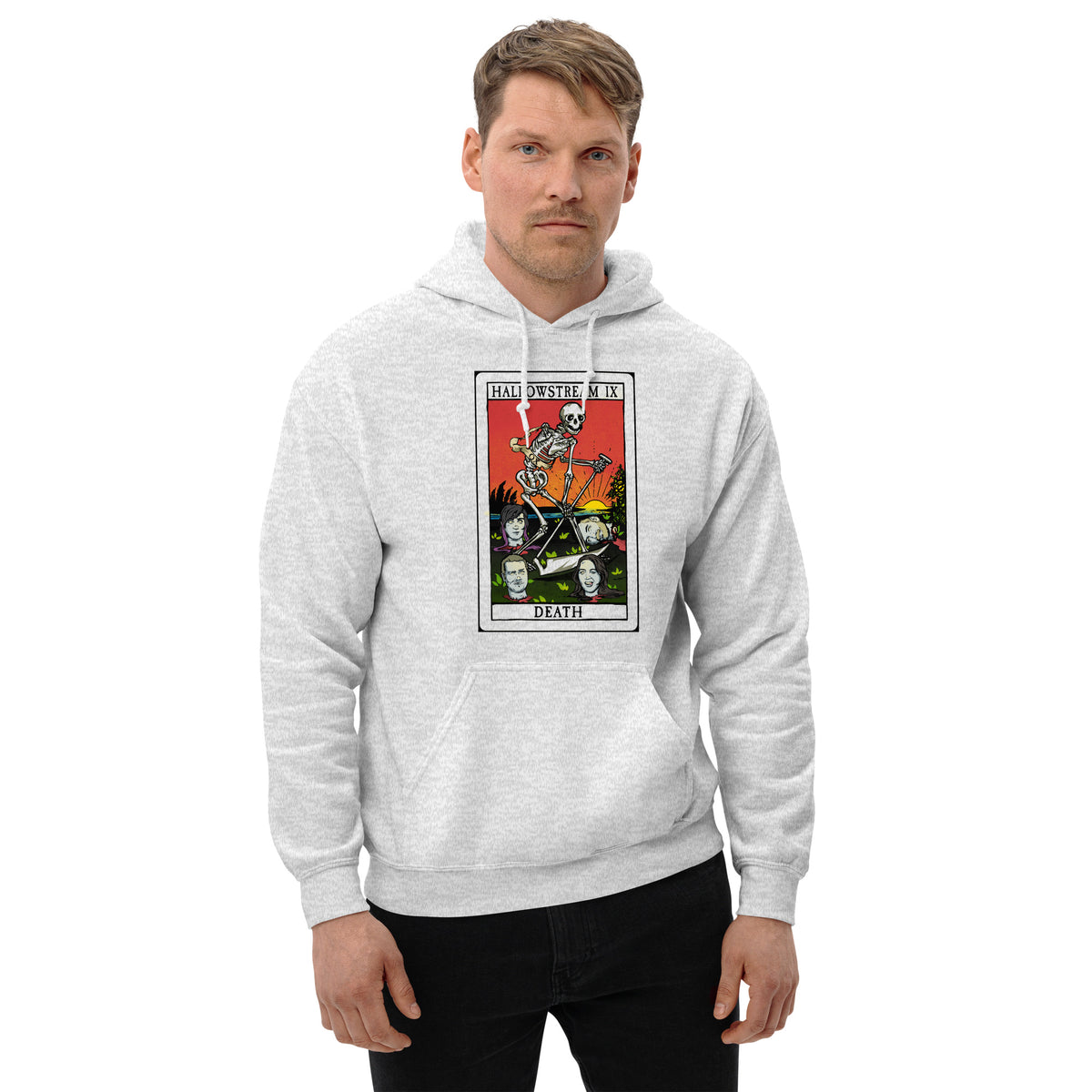 Hallowstream 2026 DEATH Tarot Card Unisex Pullover Hoodie