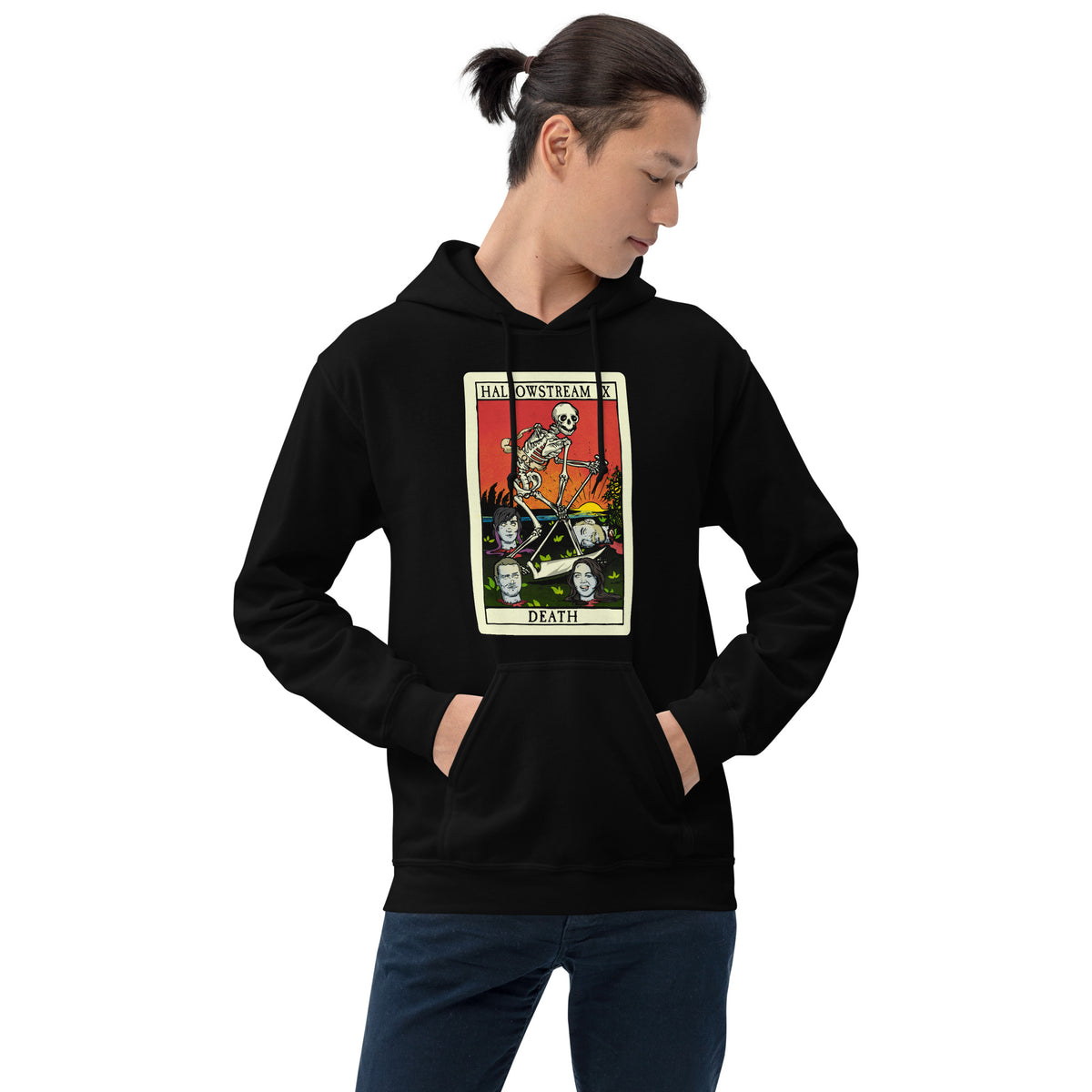 Hallowstream 2026 DEATH Tarot Card Unisex Pullover Hoodie